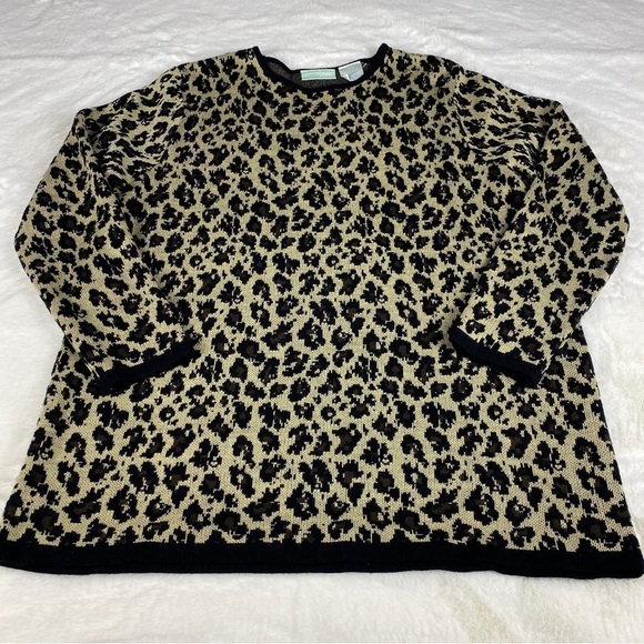 220 Hickory XL Leopard Animal Print Cheetah Sweater - Picture 1 of 6